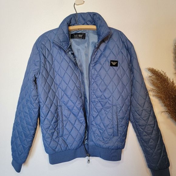 Armani Jeans Other - Vintage Armani blue quilted jacket Large